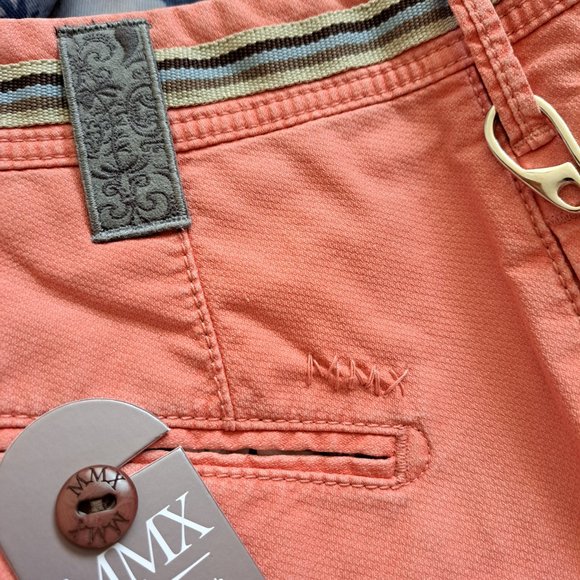 Men's MMX Germany Orange Shorts with Beads Size 34 / 32 - Picture 11 of 14